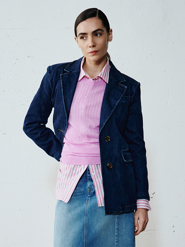 Camicia Righe Rosa Intrend